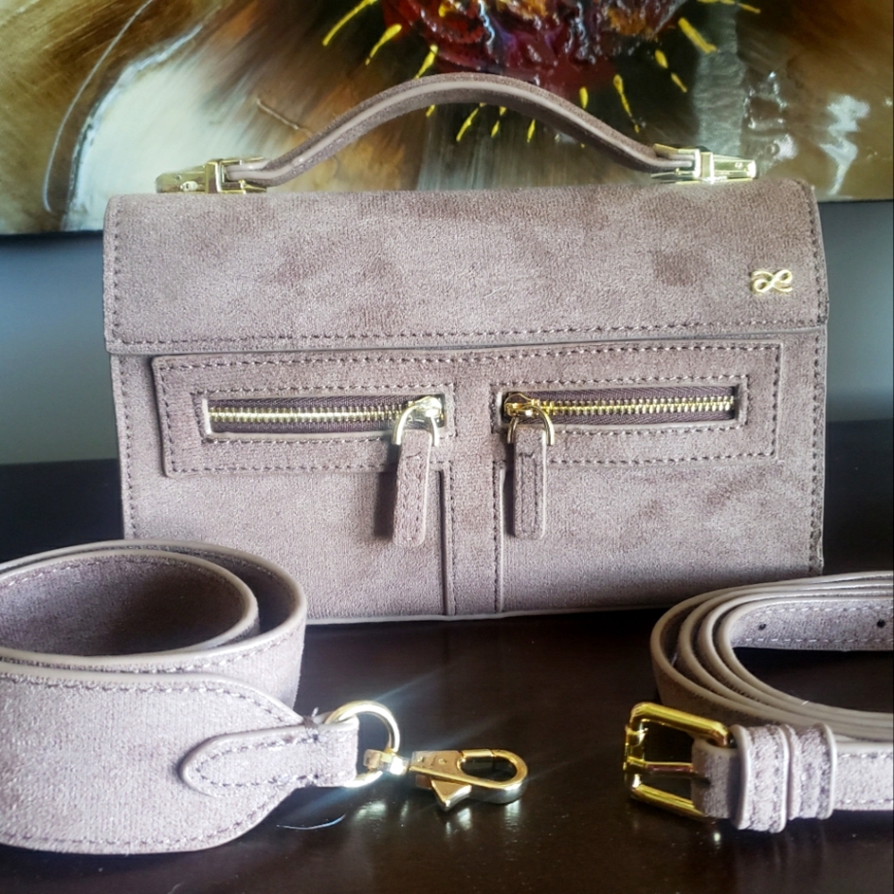 BRAND NEW LITTLE HOUSE OF BUNNY SUEDE VERSATILE BAG..BEAUTIFUL❤❤❤